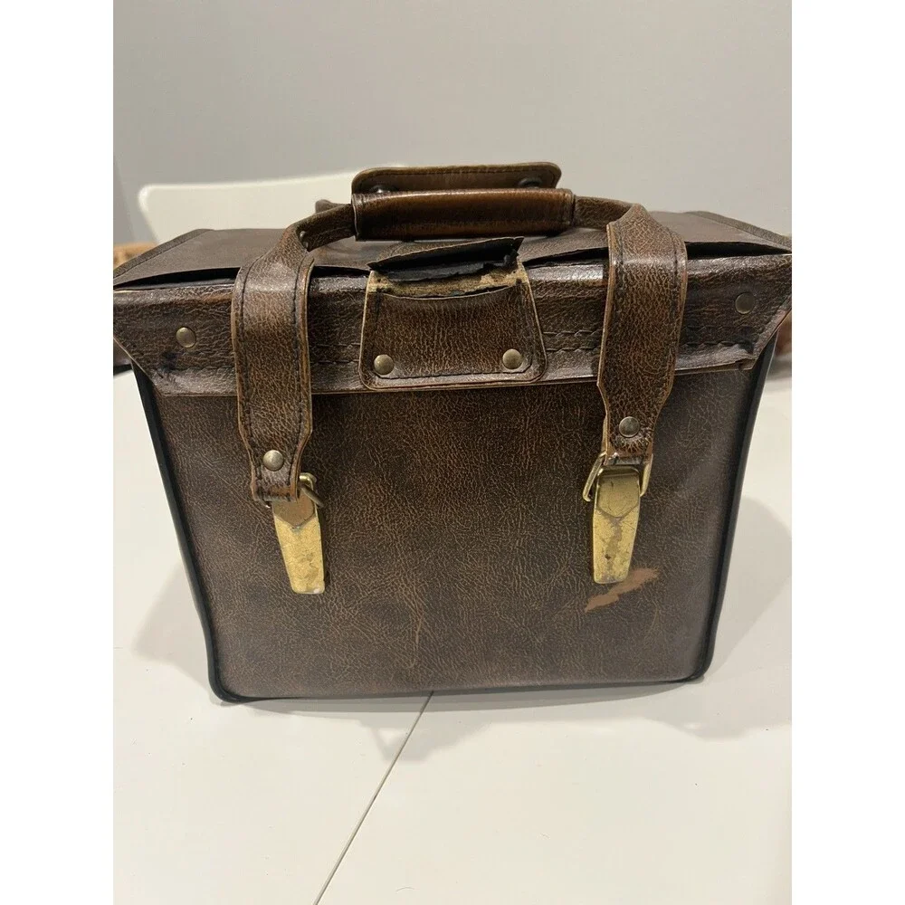 Genuine Cowhide Leather Camera Bag Vintage Rare